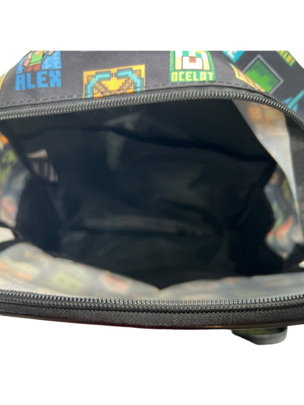 Minecraft Creeper Backpack Detachable Lunch Bag School Kids Boys Black Green - Picture 11 of 16